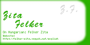 zita felker business card